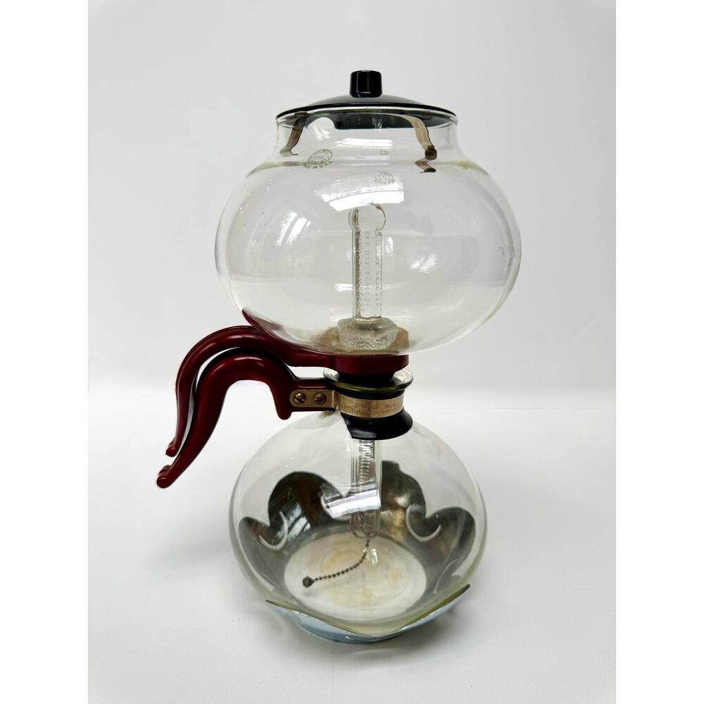 Vintage Complete Silex Pyrex Vacuum Coffee Maker, Red Bakelite